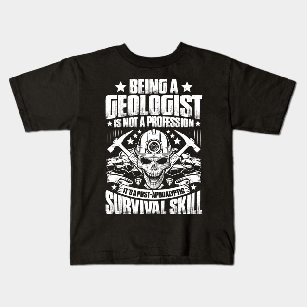 Geology Geologist Earth Science Scientist Gift Kids T-Shirt by Krautshirts